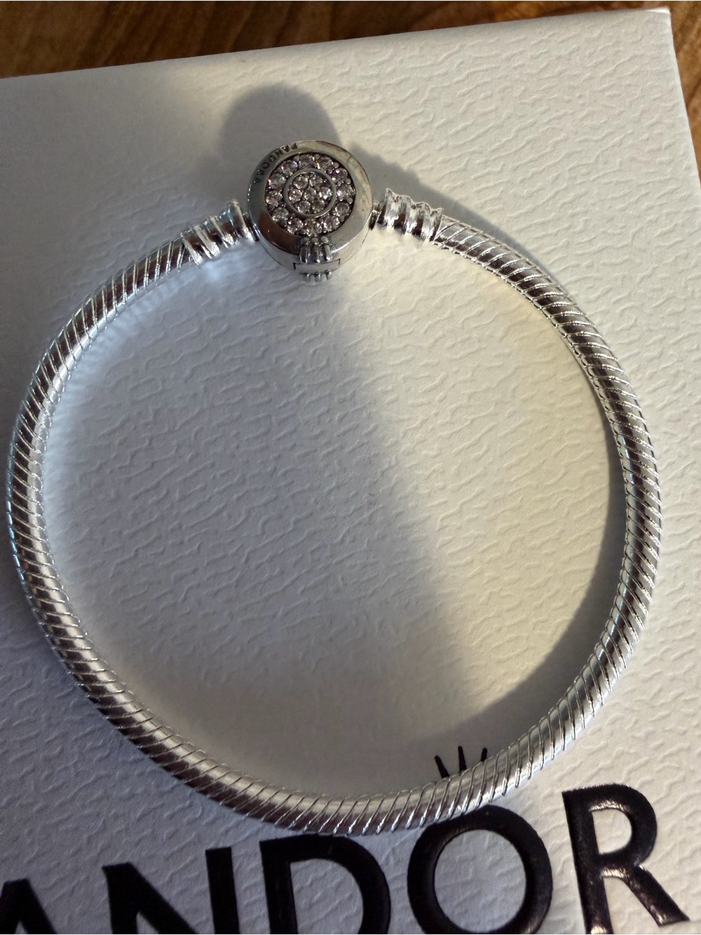 Pandora Moments Sparkling Crown Clasp Snake Bracelet